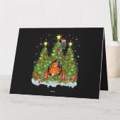 Mandolin Xmas Lights Santa Mandolin Christmas Tree Karte (Rückseite)