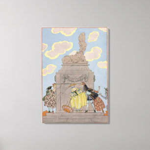 Mandoline, Illustration für "Partys Galantes" Leinwanddruck