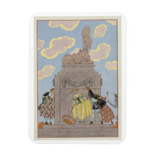 Mandoline, Illustration für "Partys Galantes" Magnet