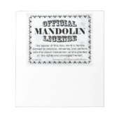 Mandoline Notizblock (Vorderseite)