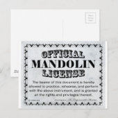 Mandoline Postkarte (Vorne/Hinten)