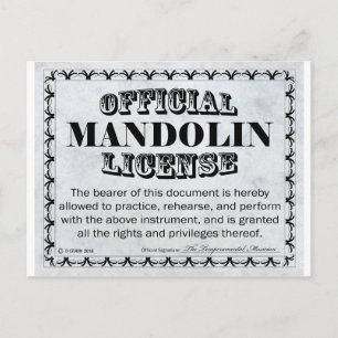 Mandoline Postkarte