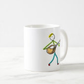 Mandoline spielender Stockmann Kaffeetasse (VorderseiteRechts)