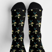 Mandoline spielender Stockmann Socken (Oben)