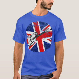Mandoline UK-Flagge Großbritannien Mandolinist bri T-Shirt