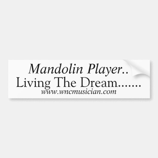 Mandolinen-Spieler-Aufkleber Autoaufkleber (Vorne)