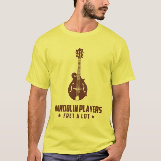 Mandolinen-Spieler-Gitterwerk viel T-Shirt (Vorderseite)