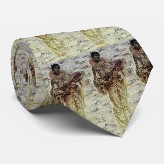 Mandolinen-Spieler in abstraktem Krawatte (Gerollt)