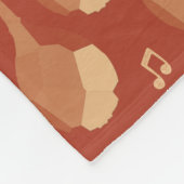 Mandolinen und Musiknoten Fleecedecke (Ecke)