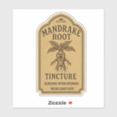 Mandrake Root Tincture - Halloween Apothecary Labe Aufkleber (Blatt)