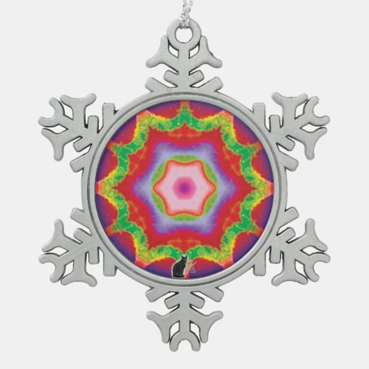 Mandril Kaleidoscope Snowflake Ornament (Vorderseite)