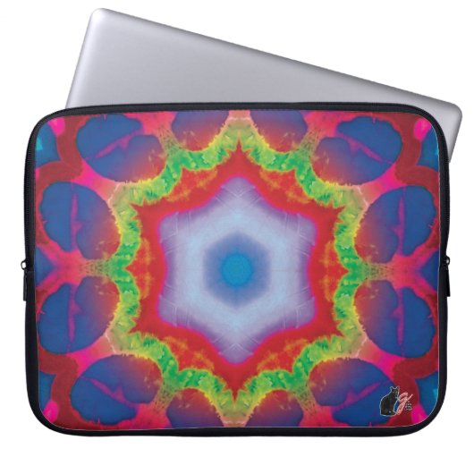 Mandril Kaleidoskop Laptop Sleeve (Vorderseite)
