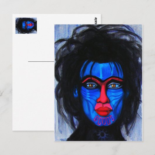 Mandril Postkarte (Vorne/Hinten)