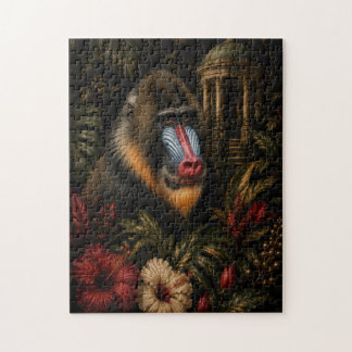 Mandrill Botanischer Garten Meilenstein-Geburtstag Puzzle