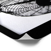 Mandrill Fan BW Still Life Fotografy S Poster (Ecke)