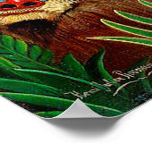Mandrill im Dschungel von Henri Rousseau Poster (Ecke)