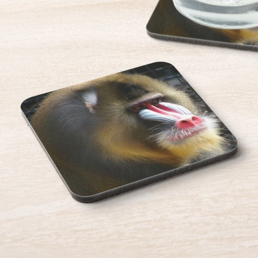 Mandrill Korken-Untersetzer Untersetzer (Linke Seite)