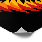 Mandrill-Maskenfarben-Illustration Poster (Ecke)
