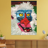 Mandrill Monkey Stretched Canvas Print Leinwanddruck (Insitu (Wohnzimmer))