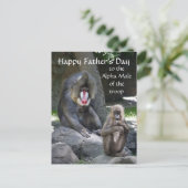 Mandrill Monkey Vatertag Postkarte (Stehend Vorderseite)