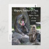Mandrill Monkey Vatertag Postkarte (Vorne/Hinten)
