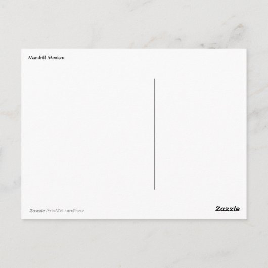 Mandrill Monkey Vatertag Postkarte (Rückseite)
