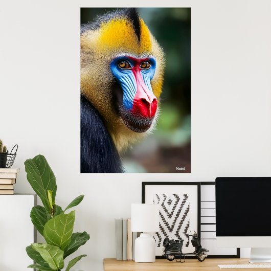 Mandrill Poster (Heimbüro)