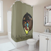 MANDRILL SHOWER CURTAIN DUSCHVORHANG (Beispiel)