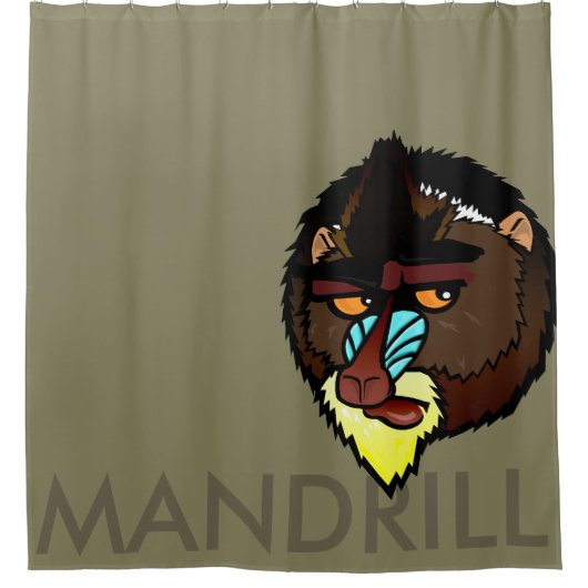 MANDRILL SHOWER CURTAIN DUSCHVORHANG (Vorderseite)