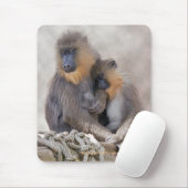 Mandrill und Young Mousemat Mousepad (Mit Mouse)