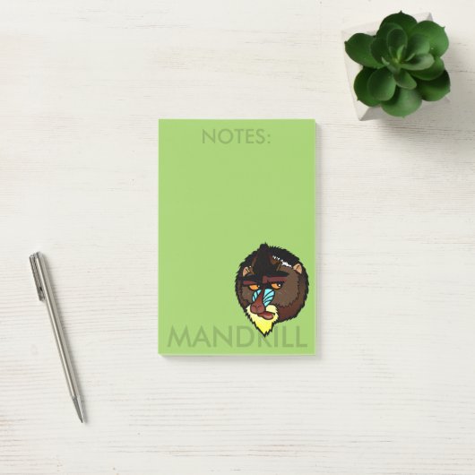 MANDRILL VERTICAL POST-IT NOTEPAD KLEBEZETTEL (Büro)