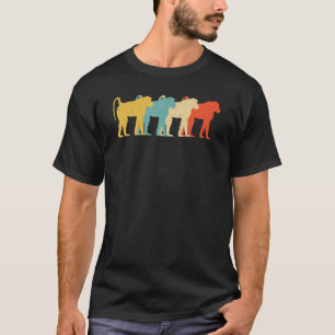 Mandrill Vintage Retro Affe Pavian Liebhaber 60er T-Shirt