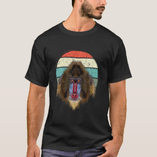 Mandrillus Monkey Vintag Retro T-Shirt