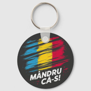 Mandru ca-s roman - Flagge Schlüsselanhänger
