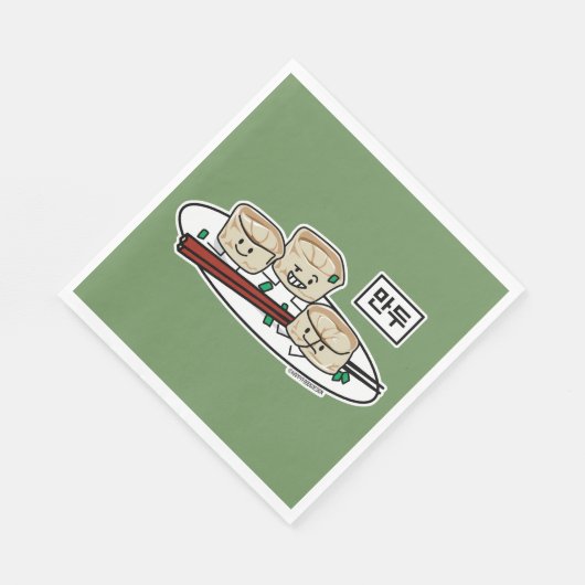 Mandu Koreanischer Dim sum sum Breakfast Hangul Serviette (Ecke)