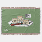 Mandu koreanisches Mehlkloß-dim sumfrühstück Decke (Vorderseite)