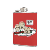 Mandu koreanisches Mehlkloß-dim sumfrühstück Flachmann (Links)