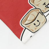 Mandu koreanisches Mehlkloß-dim sumfrühstück Fleecedecke (Ecke)