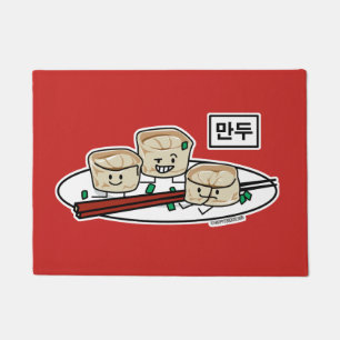 Mandu koreanisches Mehlkloß-dim sumfrühstück Fußmatte