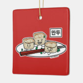 Mandu koreanisches Mehlkloß-dim sumfrühstück Keramikornament (Links)