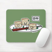Mandu koreanisches Mehlkloß-dim sumfrühstück Mousepad (Mit Mouse)