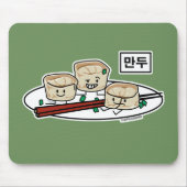 Mandu koreanisches Mehlkloß-dim sumfrühstück Mousepad (Vorne)