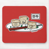 Mandu koreanisches Mehlkloß-dim sumfrühstück Mousepad (Vorne)