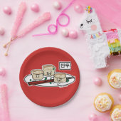 Mandu koreanisches Mehlkloß-dim sumfrühstück Pappteller (Party)