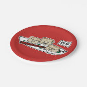 Mandu koreanisches Mehlkloß-dim sumfrühstück Pappteller (Schrägansicht)