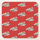 Mandu koreanisches Mehlkloß-dim sumfrühstück Rechteckiger Pappuntersetzer (Vorderseite)