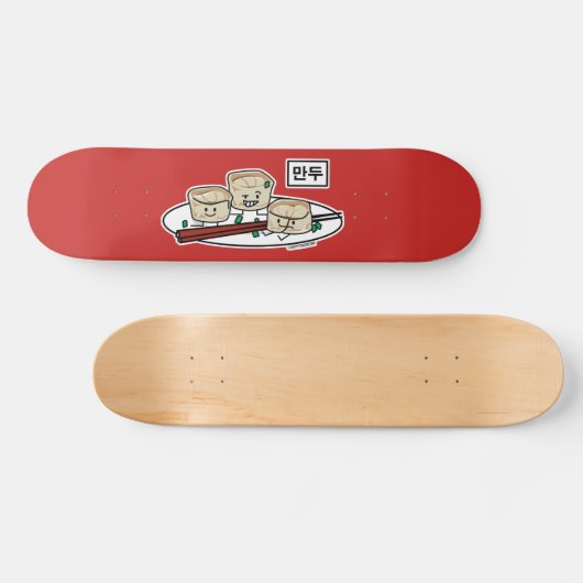 Mandu koreanisches Mehlkloß-dim sumfrühstück Skateboard (Horizontal)