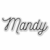 Mandy Aufkleber (Vorderseite)
