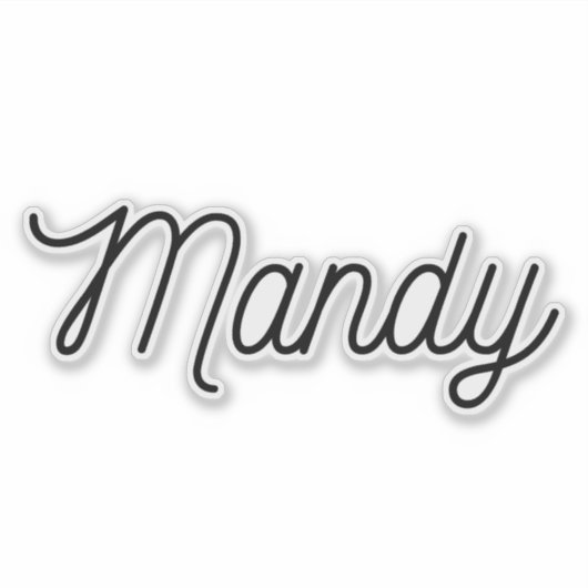Mandy Aufkleber (Vorderseite)