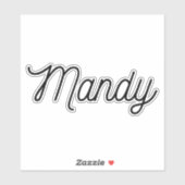 Mandy Aufkleber (Blatt)